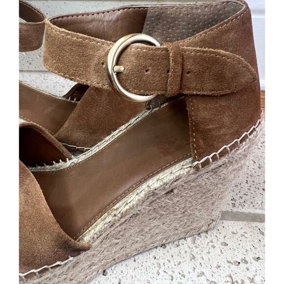 Marc Fisher Alida Espadrille Platform Wedge Natural  Brown Sandal Size 11 - Picture 16 of 16